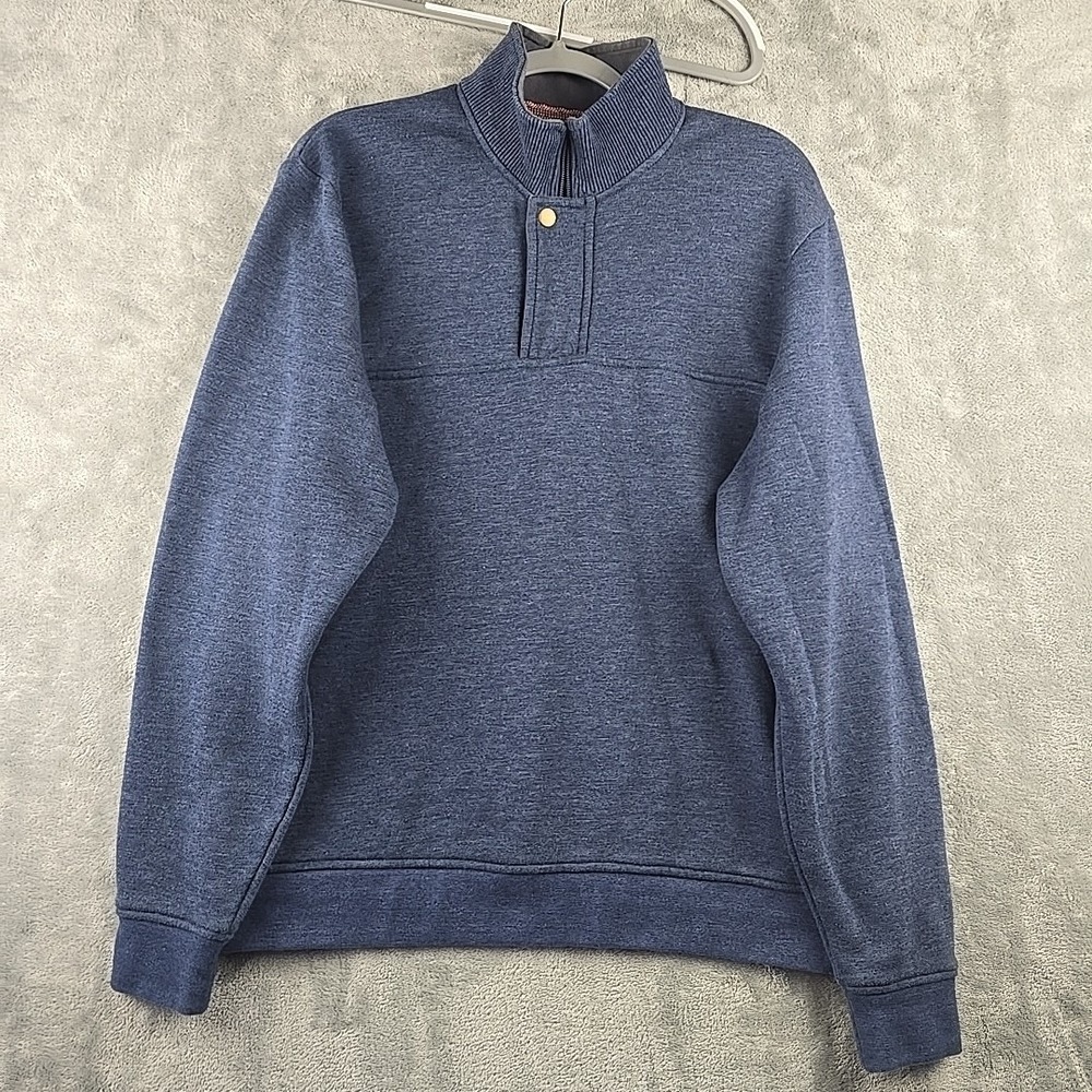 Orvis Sweater Mens Medium Fleece Pullover 1/4 Zip Snap T Fishing Hiking Outdoor